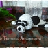 FREE Crochet pattern for panda bear coasters pdf ternura amigurumi english- deutsch