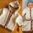 Baby-Erstlingsjacke mit Kapuze im Trachtenstil - Strickanleitung