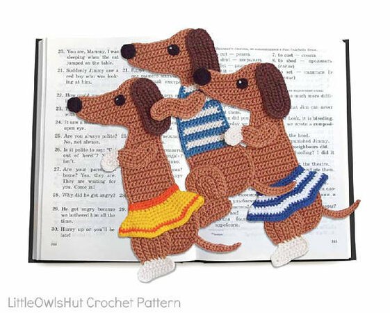 Centimeter groep jogger 167NLY Haak patroon - Circus hond decoratie of boekenlegger - PDF file by  Zabelina CP