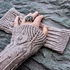 Arm Warmers “Feathers and Lines”, Knitting Pattern for 2 Sizes