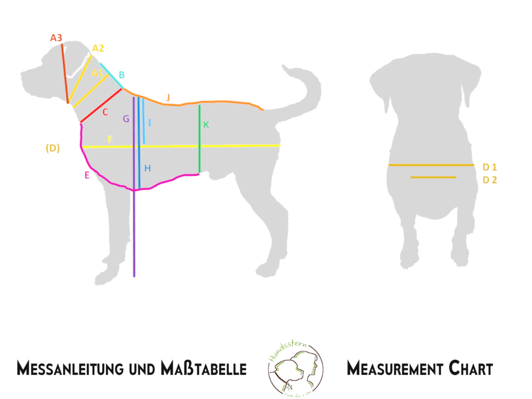 Dog measurement chart and instructions Photos and pictures