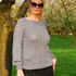 Strickanleitung, ein graue Pullover mit Zöpfe, Raglan von oben