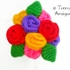 Crochet pattern flower pot with flowers pdf ternura amigurumi english- deutsch- dutch