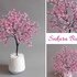 Sakura cherry blossom bonsai from beads and wire - and love