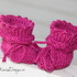 Doll booties knitting pattern