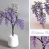 Wisteria bonsai tree - made of pearls and wire - and love