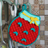 "A jar of strawberry jam " potholder