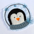 Stickdatei Pinguin doodle Button 10x10cm