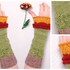 Armstulpen stricken "Flower Power", Anleitung für Gr. S und M/L