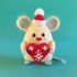 PDF Pattern Milky Mouse with Heart Ornament