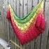 Strickanleitung "Rote Sonnenblume" Dreieckstuch