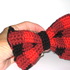 Plaid crochet bow tie