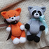 Amigurumi crochet pattern 2 in 1 Raccoon + Fox