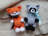 Amigurumi crochet pattern 2 in 1 Raccoon + Fox