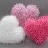 crochet pattern small glittering heart deco hanger & face scrubby