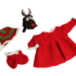 Dress "Jule" for dolls from 12 to 18 inch, reindeer for cuddling, Christmas outfit