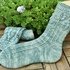 Toe-Up-Socks "Feathers & Lines", knitting pattern for 3 Sizes