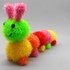 crochet pattern colorful amigurumi caterpillar bath sponge