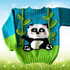 Knitting Pattern Wild Animals - Panda bear - 2 Sizes