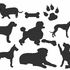 Hunde Silhouetten Stickdatei Hund