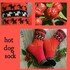 Sockenanleitung Sockenmuster * Hot dog sock* Modell Sockenstrickkalender