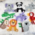 Safari jungle friends 9 applique set