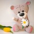 Teddybärchen mit Blume häkeln