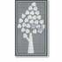 Modern cross stitch white tree pattern