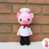 Chef Piggy Pig, Amigurumi Crochet Pattern