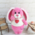 Crochet Amigurumi pattern Bunny Peachy with knitting jacket