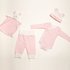 Baby Set Wickelbody Kinder Body, Hose, Mütze und Kuscheltier