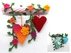 Hanging decoration hearts & flowers - simple from leftover yarn