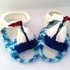 Baby sandals * Sea * Ship. Crochet pattern