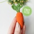 Crochet carrot food pattern