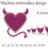 Devil Heart Machine Embroidery Design