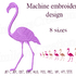 Flamingo Embroidery design