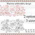 Flower Machine embroidery design rose flower Bud