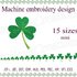 Machine embroidery Clover  shamrock