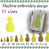 Pineapple embroidery designs