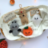 Crochet Amigurumi Pattern Flat Halloween Toys Set