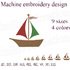 Boat embroidery design