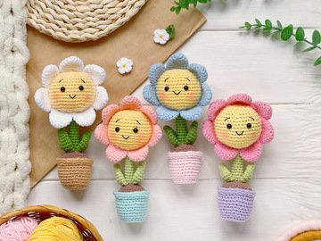 Crochet pattern amigurumi Cute flower