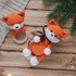 Crochet pattern 2 in 1 Amigurumi fox and rattle