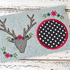 Stickdatei Mug Rug Untersetzer Hirsch 13x18cm und 13x20cm