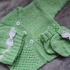 Strickanleitung Babygarnitur Größe 56/62 im Netzmuster!