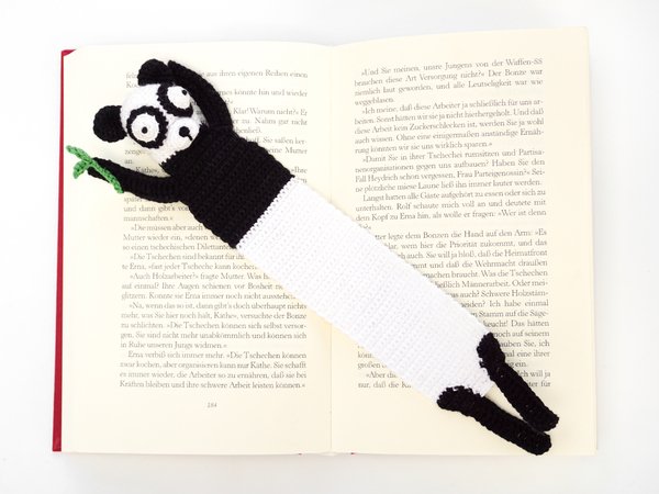 Crochet Panda Bookmark 9,8 Panda Bear Cute Bookmark Animal Bookmark  Miniature Panda 