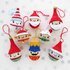 Set of 8 Crochet Pattern Christmas Ornament Santa Claus and Best Friends