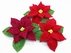 Crochet Christmas decoration poinsettia in 2 versions - easy and decorative