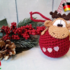 261DE Häkelanleitung Weihnachtskugel mit Elch - Hausdeko PDF Knittoy CP