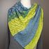 Pattern Westwind - A triangular shawl with garter stitch, lace and mosaic